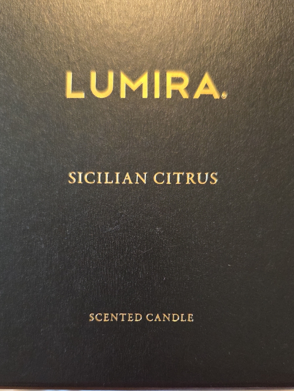 Sicilian Citrus Scented Candle - Black & Gold